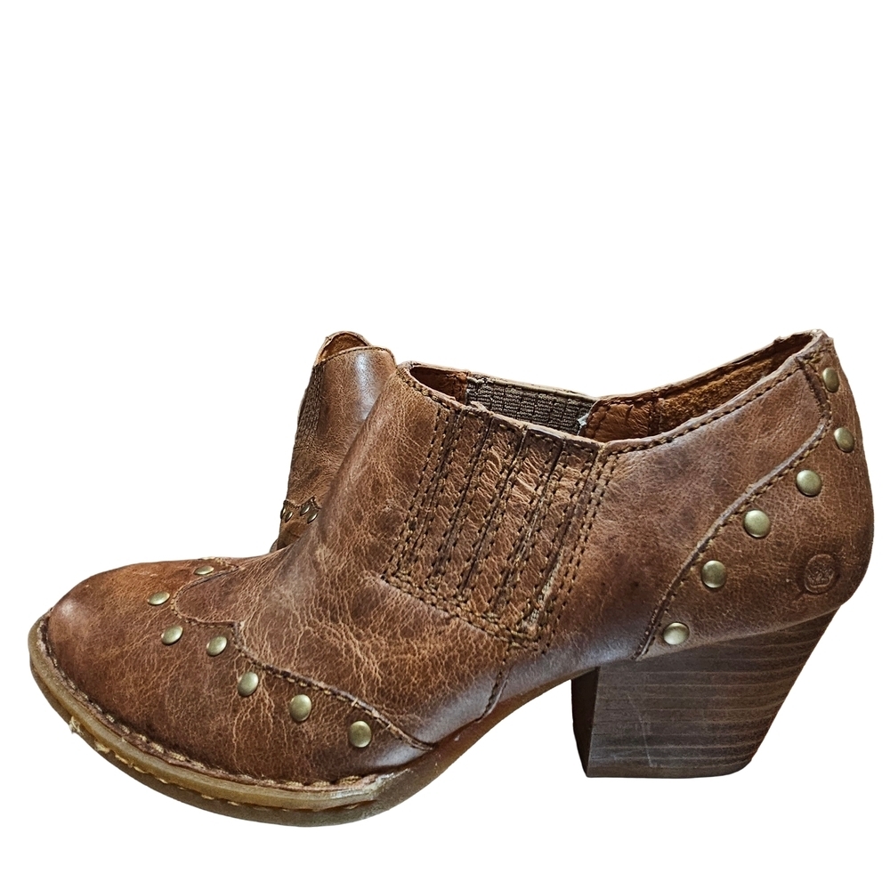 Born Brown Heeled Ankle Boots | Women's 6 1/2